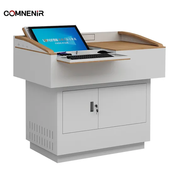 One Stop School Furniture Classroom Teacher Digital Podium Multimedia Platform Class Smart Lectern Teaching Equipment 