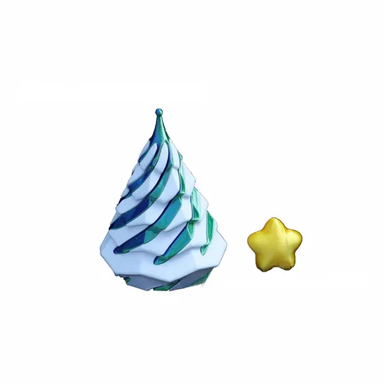 Unique 3D Printed Christmas Tree Spiral Toys and Shuttle Models for Decoration 